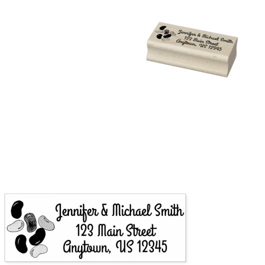 Jelly Bean Jellybean Easter Snoep Address Rubberstempel (Gestempeld)