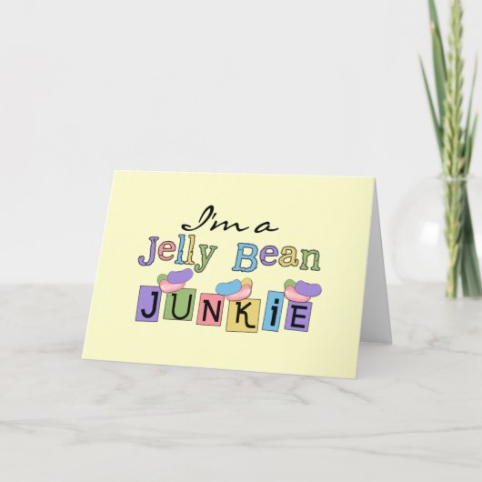 Jelly Bean Junkie T-shirts en cadeautjes Feestdagen Kaart (Voorkant)
