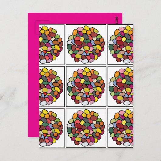Jelly Bean Kleurrijke Jelly Bean Briefkaart (Voorkant / Achterkant)