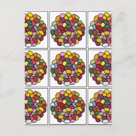 Jelly Bean Kleurrijke Jelly Bean Briefkaart