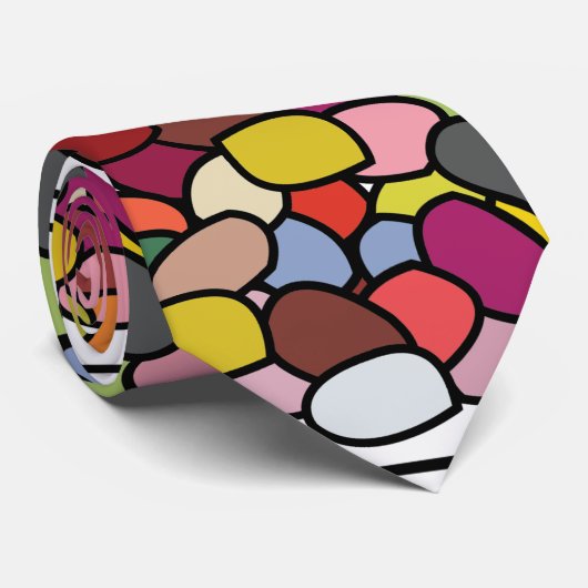 Jelly Bean Kleurrijke Jelly Bean Feestje Stropdas (Opgerold)