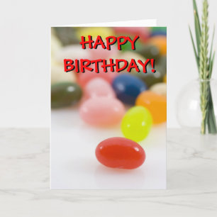 Jelly Bean Macro Birthday Card Kaart