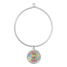 Jelly Bean Medical ID Bangle Bracelet en Charm