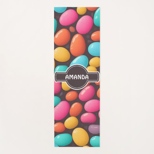 Jelly Bean Mozaïek Kleurrijk Gepersonaliseerd Patr Yogamat (Voorkant)
