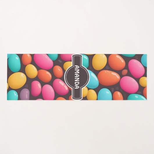 Jelly Bean Mozaïek Kleurrijk Gepersonaliseerd Patr Yogamat (Voorkant (horizontaal))