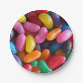 Jelly Bean Paper Borden Papieren Bordje (Voorkant)