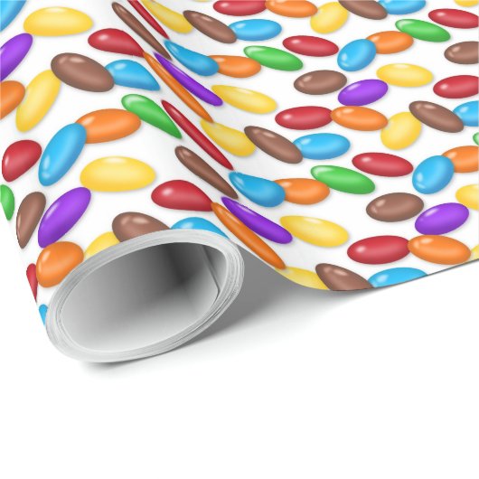 Jelly Bean Pattern Glossy Wrapping Paper Cadeaupapier (Rol Hoek)