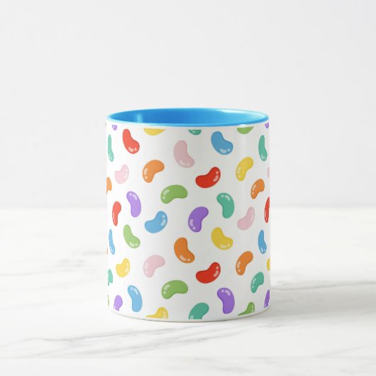Jelly Bean Pattern Print Coffee Mok (Midden)
