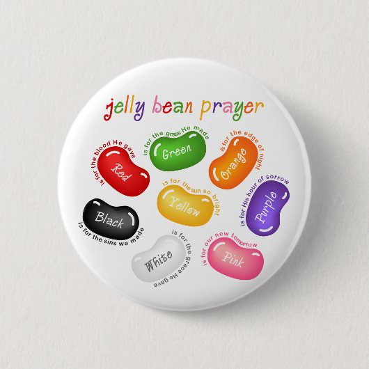 Jelly Bean Prayer Pin Ronde Button 5,7 Cm (Voorkant)