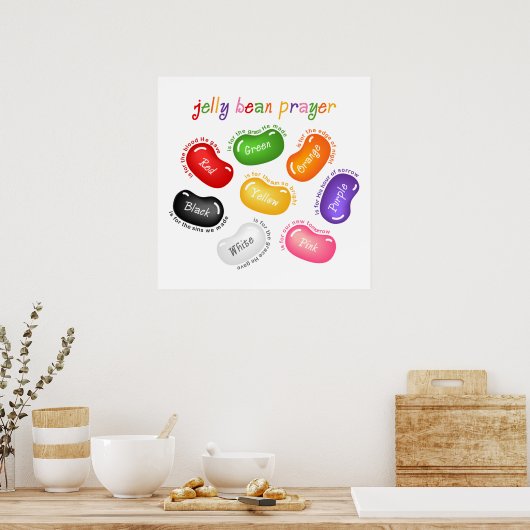 Jelly Bean Prayer Poster Print (Keuken)