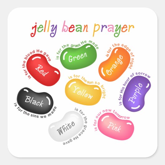 Jelly Bean Prayer Sticker (Voorkant)