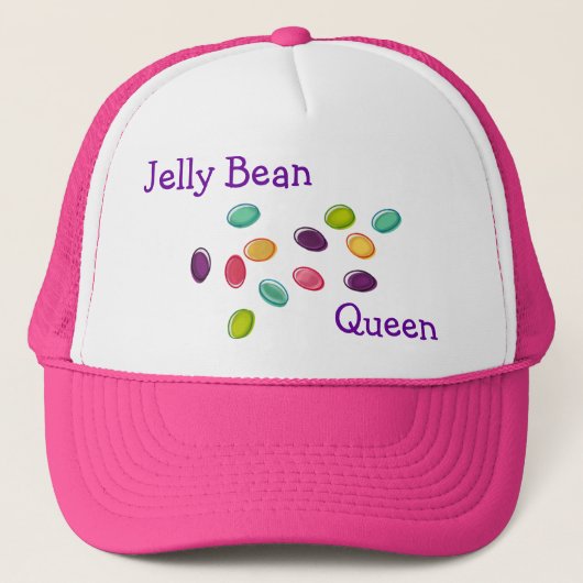 Jelly Bean Queen Trucker Hat Pet (Voorkant)