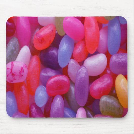Jelly Bean roze en blauw Muismat (Voorkant)