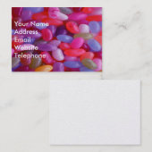 Jelly Bean roze Visitekaartje (Voorkant / Achterkant)
