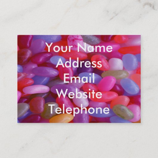 Jelly Bean roze Visitekaartje (Voorkant)