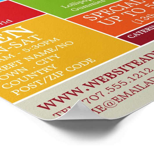 Jelly Bean Snoep, suikerwerk, omkeren Poster (Hoek)