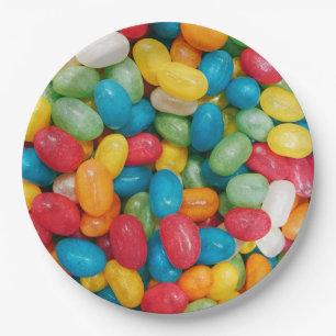 Jelly Bean Snoepjes Colorful Papieren Bordje