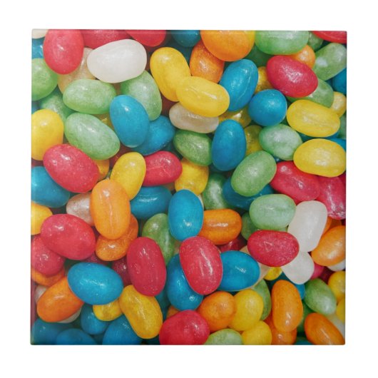 Jelly Bean Snoepjes Colorful Tegeltje (Voorkant)
