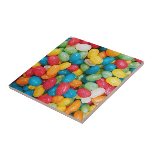 Jelly Bean Snoepjes Colorful Tegeltje (Zijkant)