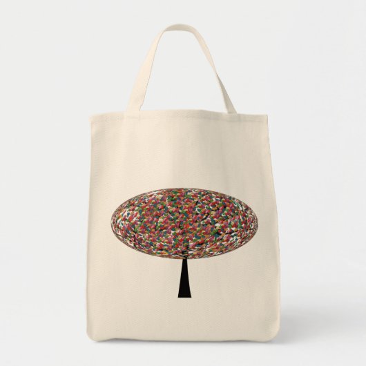 Jelly Bean Tree herbruikbaar Tote Bag (Voorkant)