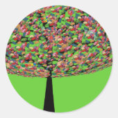 Jelly Bean Tree Ronde Sticker (Voorkant)