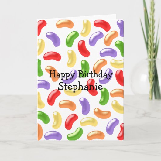 Jelly Beans Birthday Kaart (Voorkant)