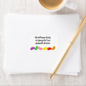 Jelly Beans Border Easter Return Address Etiket (Insitu)