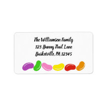 Jelly Beans Border Easter Return Address