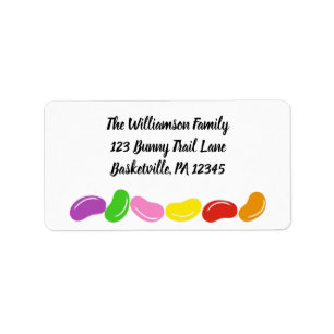Jelly Beans Border Easter Return Address Etiket