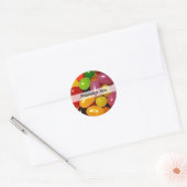 Jelly Beans en Pasen Feestdagen Ronde Sticker (Envelop)