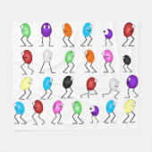 Jelly Beans Fleece Deken (Voorkant (Horizontaal))