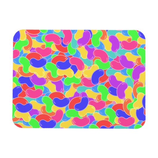 Jelly Beans Fun Multicolor Snoep Pattern Magneet (Horizontaal)