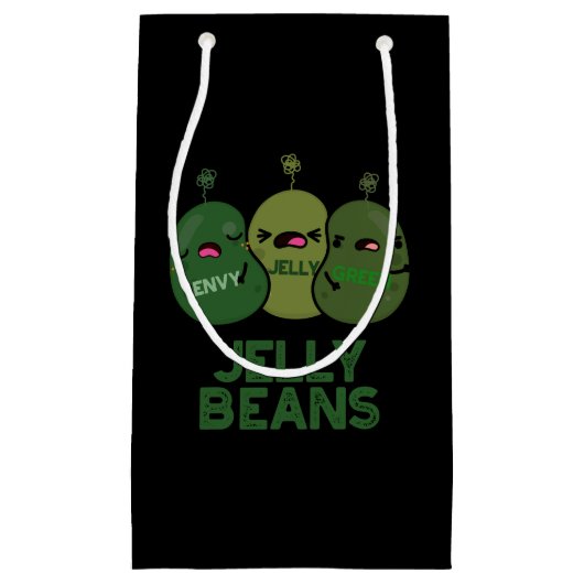 Jelly Beans Funny Jealous Snoep Pun Dark BG Klein Cadeauzakje (Voorkant)