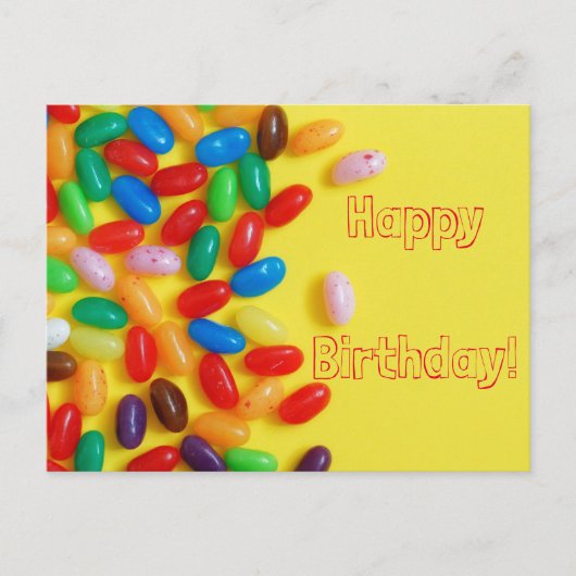 Jelly beans Happy Birthday Briefkaart (Voorkant)