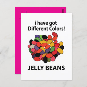 Jelly Beans Kleurrijke Grappige Jelly Beans Briefkaart