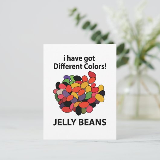 Jelly Beans Kleurrijke Grappige Jelly Beans Briefkaart (Staand voorkant)