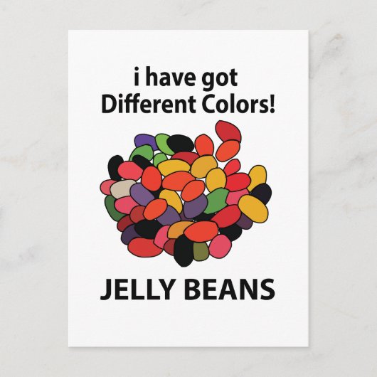 Jelly Beans Kleurrijke Grappige Jelly Beans Briefkaart (Voorkant)
