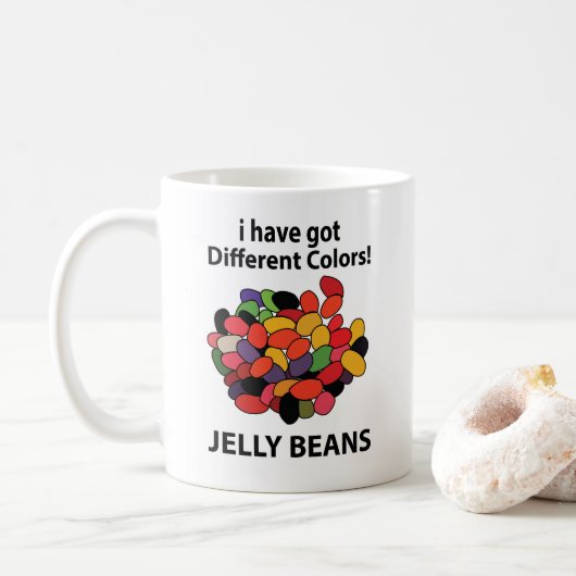 Jelly Beans Kleurrijke Grappige Jelly Beans Koffiemok (Met donut)