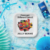 Jelly Beans Kleurrijke Grappige Jelly Beans Party Papieren Bordje (Feest)