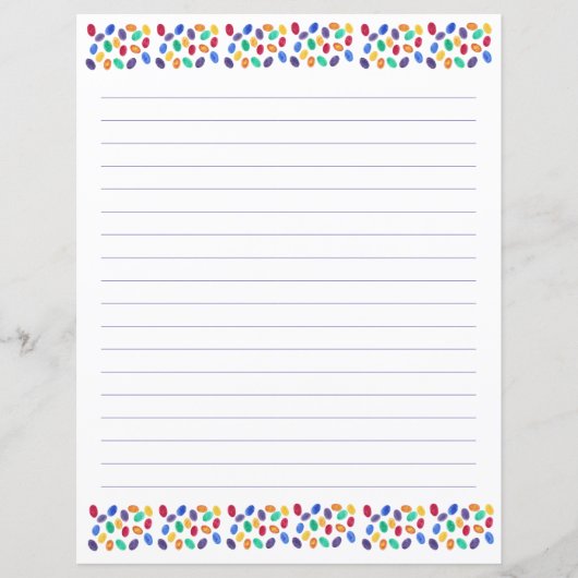 Jelly Beans Lined Stationery (Voorkant)