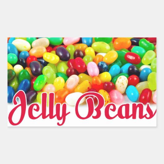 Jelly Beans Rechthoekige Sticker (Voorkant)