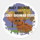 Jelly Beans Regel Ronde Sticker (Voorkant)