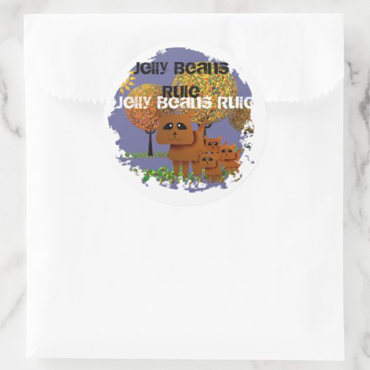 Jelly Beans Regel Ronde Sticker (Tas)