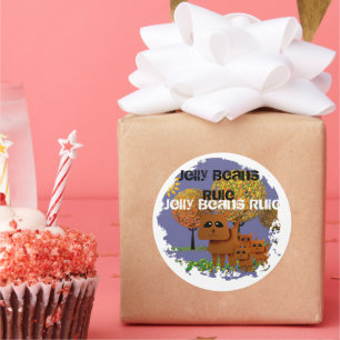Jelly Beans Regel Ronde Sticker