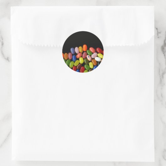 Jelly Beans Ronde Sticker (Tas)