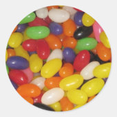 Jelly Beans Ronde Sticker (Voorkant)
