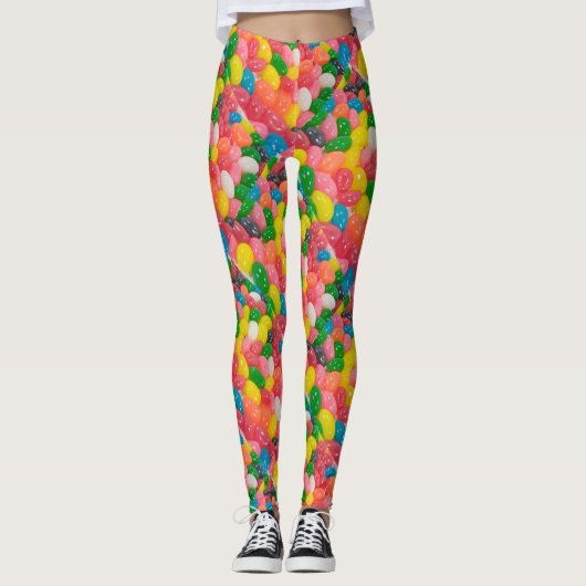 Jelly Beans Snoep Paasvrouwen Leggings (Voorkant)