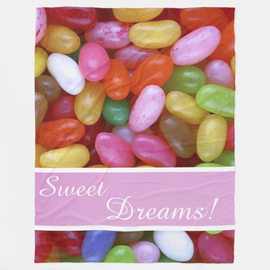 Jelly Beans (Sweet Dreams) Vliegtuigbak Fleece Deken (Voorkant)