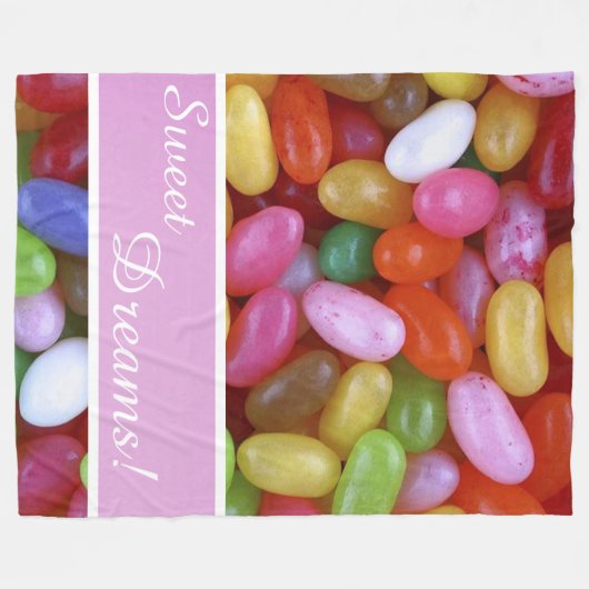 Jelly Beans (Sweet Dreams) Vliegtuigbak Fleece Deken (Voorkant (Horizontaal))