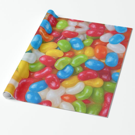 Jelly Beans Wrapping Paper Cadeaupapier (Uitgerold)